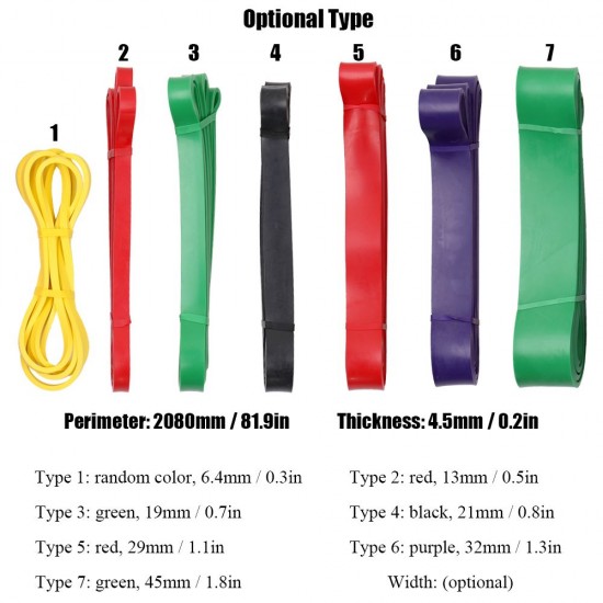 Latex Training Belt Yoga Exercise Resistance Band Tension Loop Belts Unisex Fitness Equipment