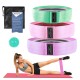 3pcs Fabric Resistance Glute Bands for Legs and Butt Hip Workout Exercise Bands with Spiky Massage Ball and Carry Bag Yoga Pilates Strength Training