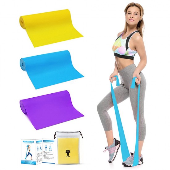 3pcs Resistance Bands Set Elastic Exercise Workout Bands for Women Men Fitness Strength Training Yoga Pilates Workouts