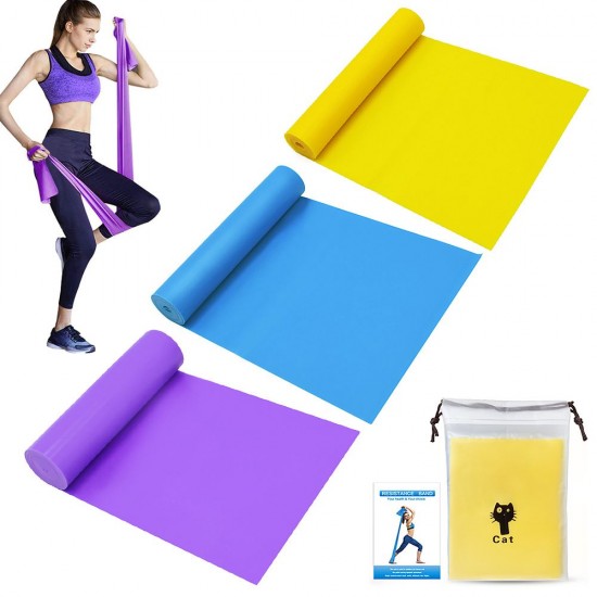 3pcs Resistance Bands Set Elastic Exercise Workout Bands for Women Men Fitness Strength Training Yoga Pilates Workouts