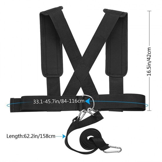 Adjustable Training Belt Resistance Elastic Belt Running Safety Training Rope Sled Harness Tire Pulling Harness Workout Resistance Bands Speed Training