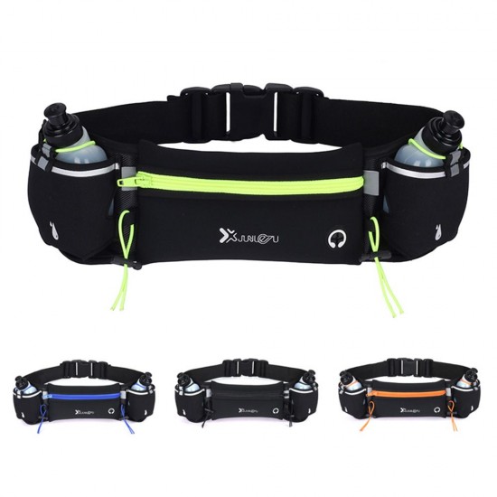 Waist Bag Running Belt with Water Bottles Phone Bag Waterproof for Sport Fitness