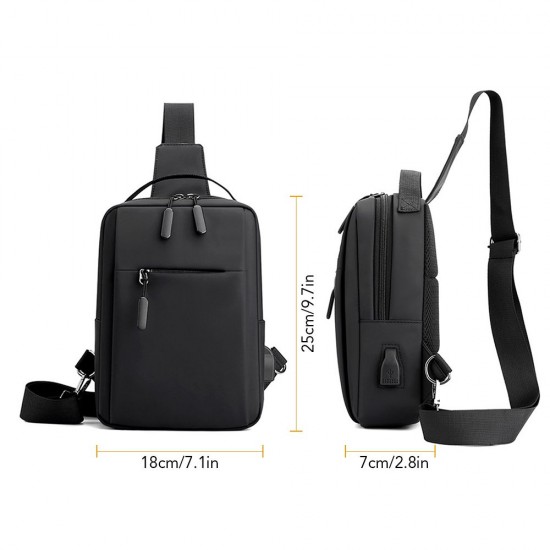 Men Sling Bag Single Shoulder Bag Crossbody Bag Wear-Resistant Nylon Bag Adjustable Strap Shoulder Bag