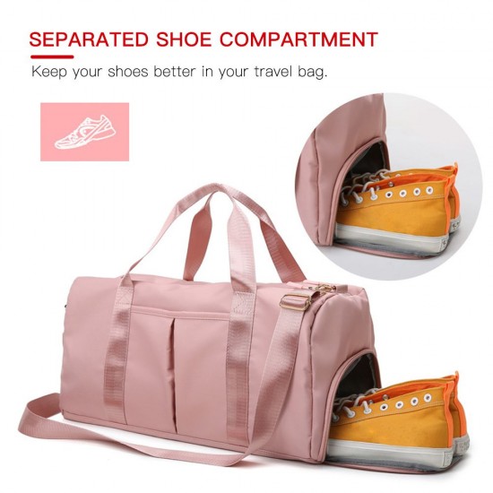 Dry Wet Separated Gym Bag Waterproof Travel Bag with Shoes Compartment Sport Bag for Workout Travel Sports Yoga