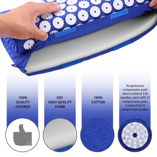 Acupressure Mat and Pillow Set