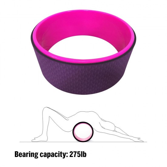 Yoga Wheel Dharma Yoga Pose Wheel 12.5x5In Yoga Circle Ring Strong Roller Yoga Back Stretcher Balance Accessory