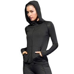 Women Full-zip Hooded Jackets Sport Hoodie Raglan Long Sleeves Pockets Workout Running Exercise Gym Track Sweatshirt Casual Tops Activewear