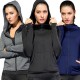 Women Full-zip Hooded Jackets Sport Hoodie Raglan Long Sleeves Pockets Workout Running Exercise Gym Track Sweatshirt Casual Tops Activewear