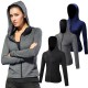 Women Full-zip Hooded Jackets Sport Hoodie Raglan Long Sleeves Pockets Workout Running Exercise Gym Track Sweatshirt Casual Tops Activewear