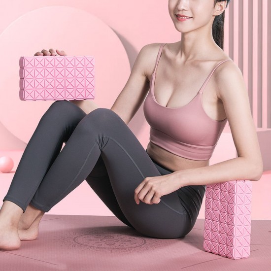 EVA Yoga Block Thick Non Slip Gym Foam Brick Yoga Bolster Pillow Cushion for Beginners and Advanced Pilates Meditation  Accessories Aid for Support and Balance