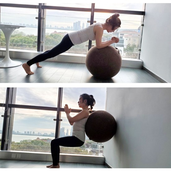 55cm/65cm/75cm Cotton+Linen Protective Yoga Ball Cover Exercise Ball Protection Skin Wrap Accessory