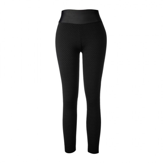 Women Leggings Anti Cellulite Butt Lifting High Waist Textured Elastic Yoga Pants Bubble Butt Sport Workout Tights