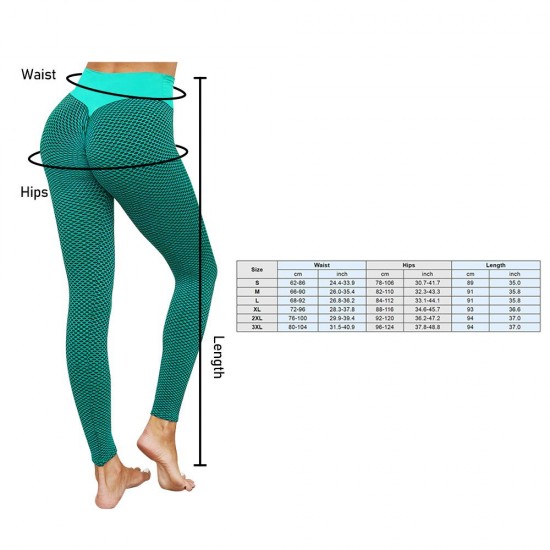 Women Leggings Anti Cellulite Butt Lifting High Waist Textured Elastic Yoga Pants Bubble Butt Sport Workout Tights