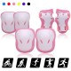 Kids Knee Pads Set 6 in 1 Protective Gear Kit Knee Elbow Pads with Wrist Guards Children Sports Safety Protection Pads for Cycling Roller Skating