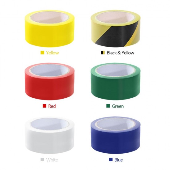 5 Rolls 1.8 In X 19.7 Yds PVC Marking Tape Safety Warning Tape for School Gym Dance Floor