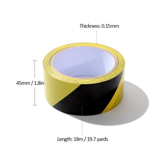 5 Rolls 1.8 In X 19.7 Yds PVC Marking Tape Safety Warning Tape for School Gym Dance Floor