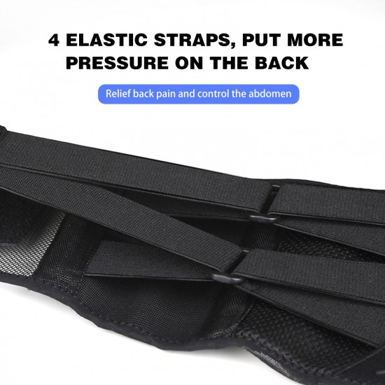 Men Women Back Brace Quick Fastening Tape Breathable Running Yoga Fitness Back Support