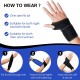 Wrist Support Brace Wrist Stabilizer Adjustable Wrist Bandages Protector Left and Right Hand Wrist Wraps for Fitness Office Pain Relief