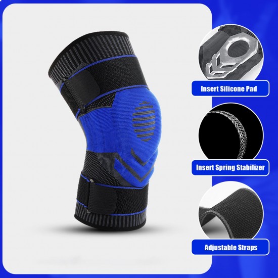 Knee Brace Sport Knee Sleeve Joint Support with Patella Pad for Running Tennis Basketball Hiking