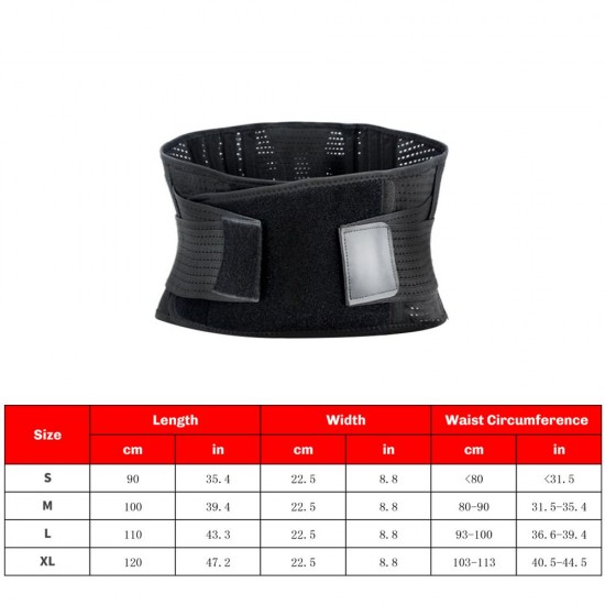 Sports Back Support Brace Breathable Waist Support Belt Adjustable Pain Relief Belt Waist Protective Belt