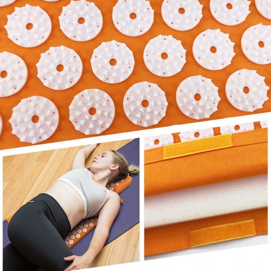 Acupuncture Mat Pillow Set Acupressure Mat Cushion Massage Pillow Pad for Full Body Massage Cushion