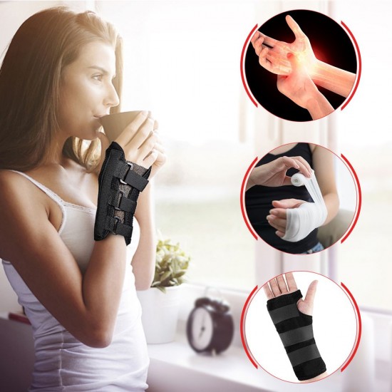 Wrist Support Brace Wrist Stabilizer with Removable Splint Adjustable Wrist Protector for Wrist Sprain Fractures Pain Relief