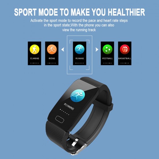 Q1 Smart Bracelet 1.14 inches Color Screen Sports Bracelet Smartband BT 4.0 Fitness Tracker IP67 Waterproof Smart Wristband for IOS/Android Smartphones