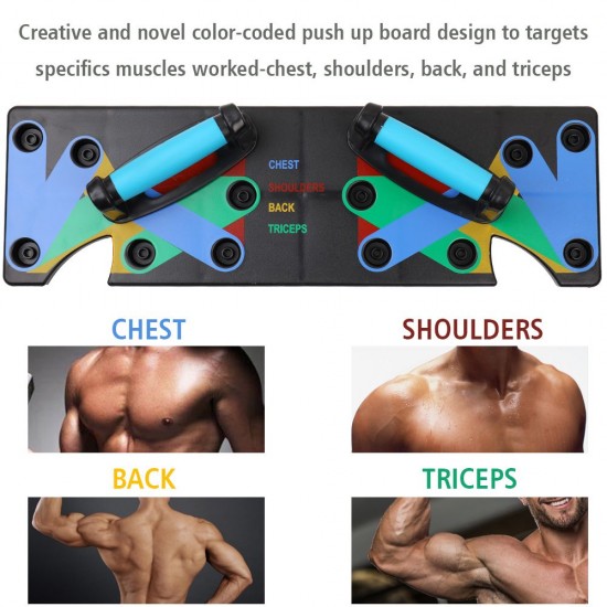 Household Multifunction Push Up Rack Board 9 System Comprehensive Fitness Exercise Workout Push-up Stands Body Building Training GYM for Men and Women