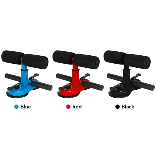 Portable Sit Up Bar with Double Suction Cups Push Up Trainer with 4 Adjustable Heights Muscle Training Equipment