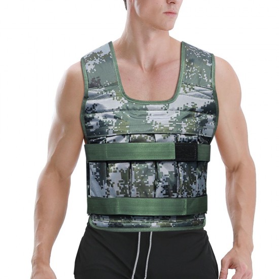 Max Loading 50kg Adjustable Weighted Vest Weight Jacket Oxford Exercise Weight Loading Cloth Strength Training (Empty)